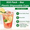 Image 5 : 500PC Clear Disposable Cups (9oz) Drinking Cups - Brand New!