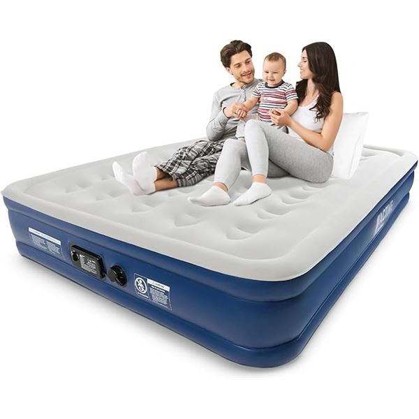 1 ActiveEra Premium Queen Size Air Bed (80" x 60" x 13") Raised Air Bed w/ Built-In Pump - New!