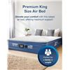Image 2 : 1 ActiveEra Premium Queen Size Air Bed (80" x 60" x 13") Raised Air Bed w/ Built-In Pump - New!