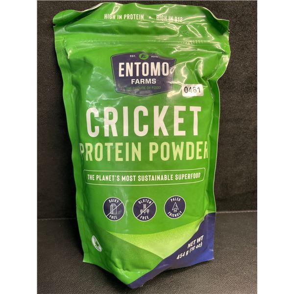 Entomo Farms Cricket Protein Powder - 454g Bag - High in Protein/High in B12 - New
