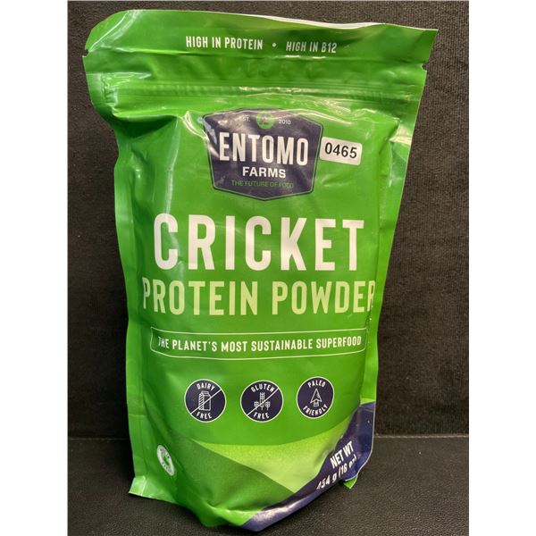 Entomo Farms Cricket Protein Powder - 454g Bag - High in Protein/High in B12 - New