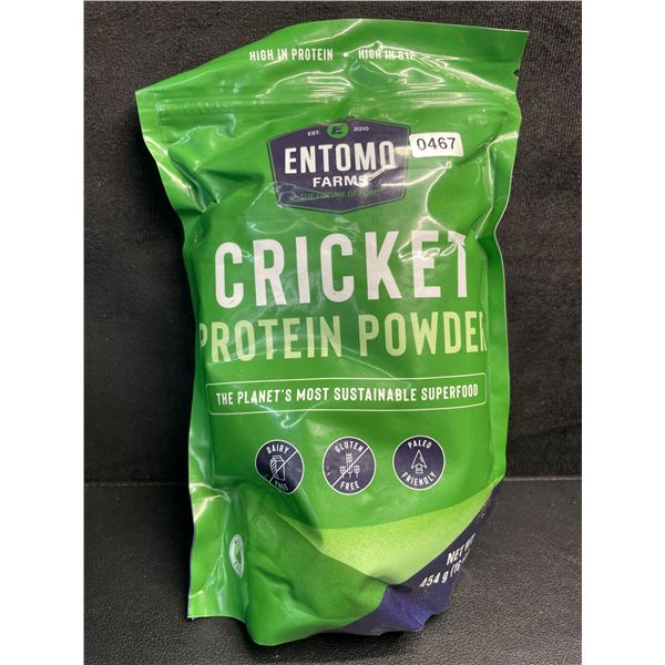 Entomo Farms Cricket Protein Powder - 454g Bag - High in Protein/High in B12 - New