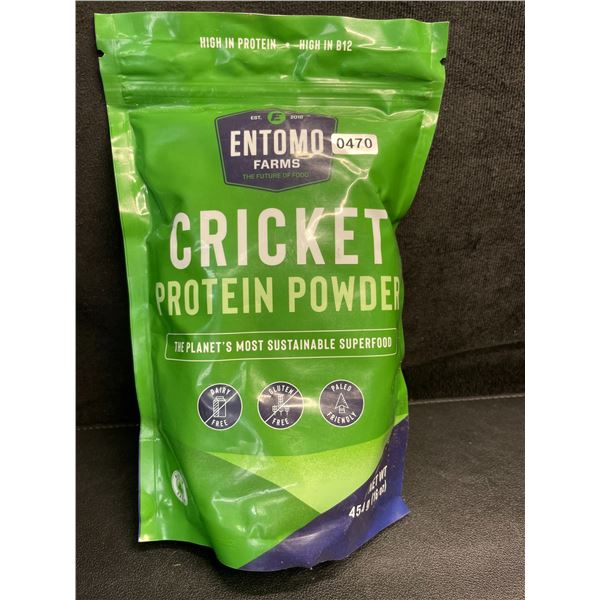 Entomo Farms Cricket Protein Powder - 454g Bag - High in Protein/High in B12 - New