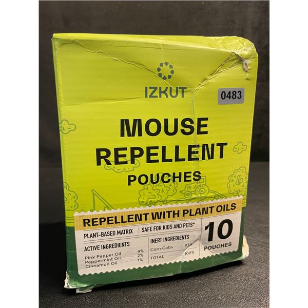 Izkut Mouse Repellent Pouches - 10 Pouches - Plant-Based Matrix/Repellent with Plant Oils - New