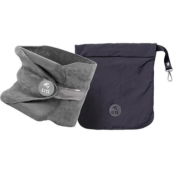 1 Trtl Travel and Airplane Pillow - Neck & Shoulder Supports; Super-Soft/Lightweight Flight Pillow
