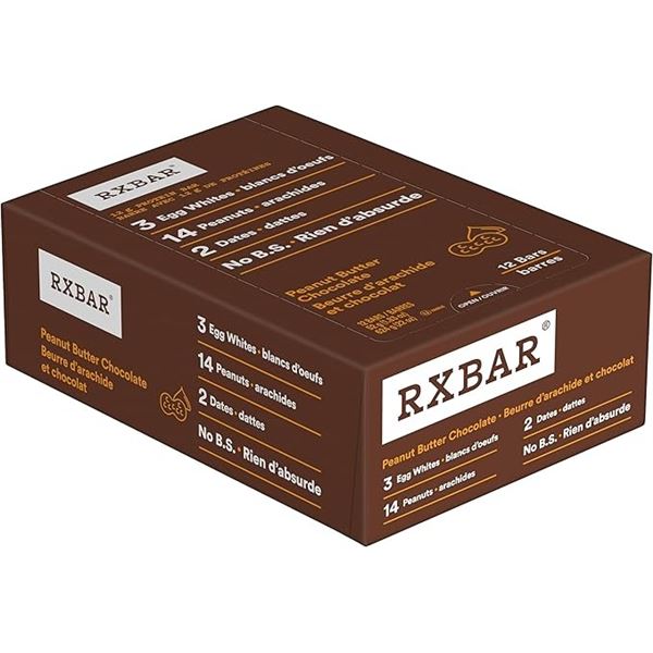 RXBARS Peanut Butter Chocolate Protein Bars (12 Bars) - New Sealed (BB: 2025/NOV 11)