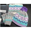 Image 3 : 2 Winter Hat/Scarf/Gloves Sets for Girls (Ages 3-8yrs) - New