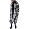 Image 1 : 1 Fantaslook Flannel Shirt/Long Pocketed Plaid Shacket Jacket Coat for Women - Size S - New!