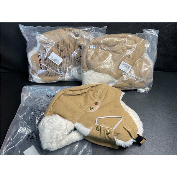 3 Winter Aviator-Style Hats for Adults - New