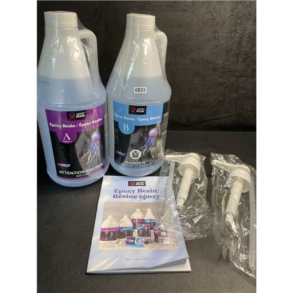 Let's Resin 3.78 Epoxy Resin Kit - Crystal Clear Epoxy Resin; 1:1 Ratio - Heat & UV-Resistant - NEW