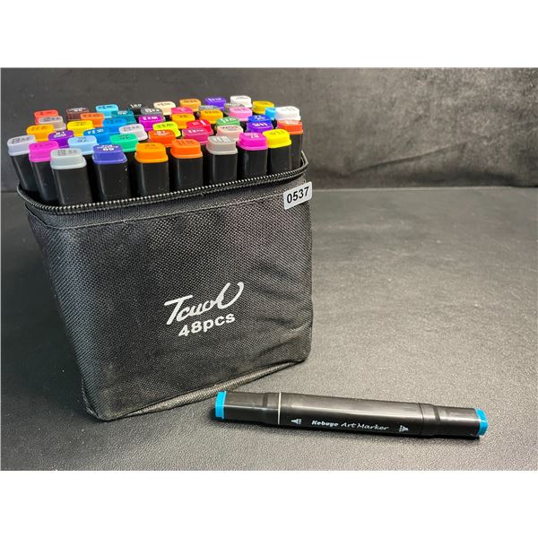 48-Color Dual-Tip Alcohol-Based Artist Marker Set - For Drawing/Coloring/Sketching - New!