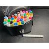 Image 2 : 36-Color Dual-Tip Alcohol-Based Artist Marker Set - For Drawing/Coloring/Sketching - New!