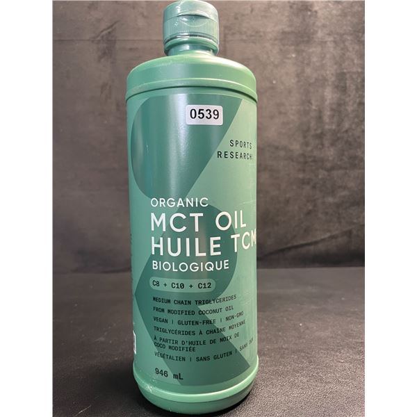 1 Sports Research Organic Keto MCT Oil (946ml) from Organic Coconuts - New