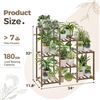Image 2 : Bamworld 3-Tier Plant Stand/Wooden Plant Shelf for Potted Plants - New in Box (Assembly Req'd)