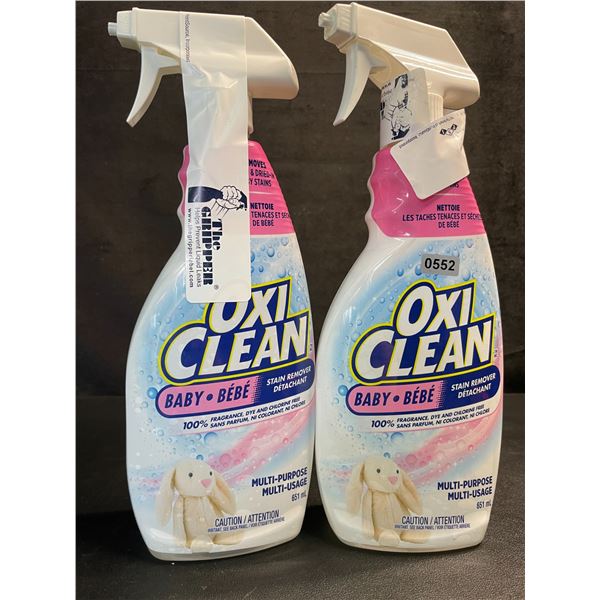 2 OxiClean Baby Multi-Purpose Baby Stain Remover Sprays (651ml Each) - New