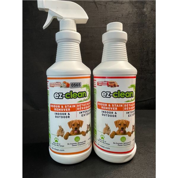 EZ-Clean Odour & Stain Remover (1L Spray + 1L Refill) Highly Concentrated for Pet Stains/Odors