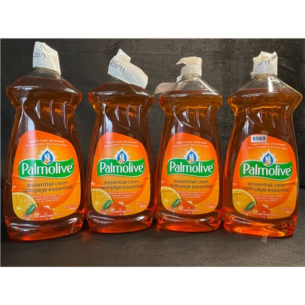 4 Bottles of Palmolive Essential Clean Dish Soap (828ml Each) Orange Tangerine Scent - New
