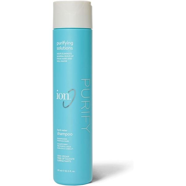 Ion Purify Hard Water Shampoo (311ml) Eliminates Mineral Build-Up from Hard & Well Water - New
