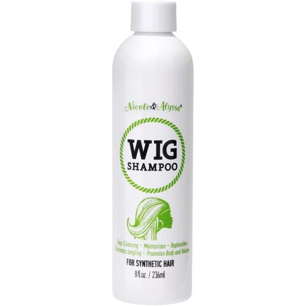1 Nicole & Alyssa Wig Shampoo (236ml) for Synthetic Hair; Moisturizes & Detangles - New