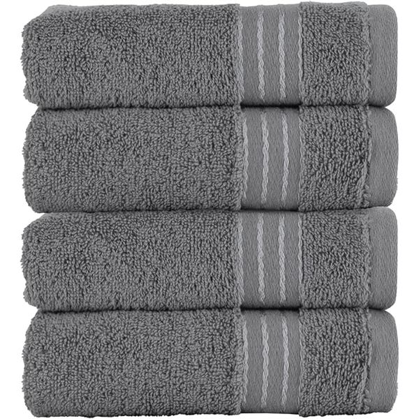 Lot of 8PC Premium Soft Turkish Cotton Hand Towels (2 x 4-Per Pack); Large 16" x 28" Size - New!