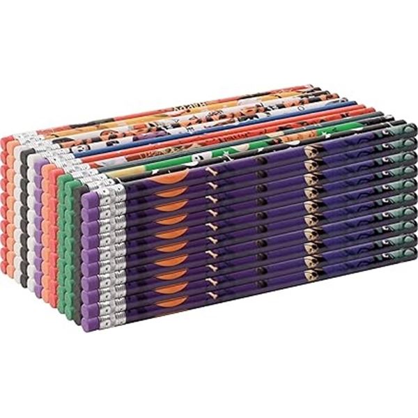 120PC Pack of Halloween Pencils with Erasers - Assorted Halloween Designs - New