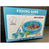 Image 2 : 1 Pool Fishing Game/Toy Set for Kids - Inflatable Pool with Rod and Plastic Floating Fishes - New!