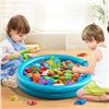 Image 8 : 1 Pool Fishing Game/Toy Set for Kids - Inflatable Pool with Rod and Plastic Floating Fishes - New!