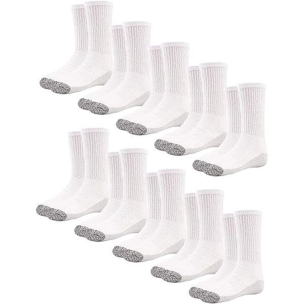10-Pairs of HotFeet Work Socks - Men's All-Weather Performance Crew Socks (Size 10-13) - New