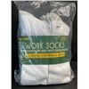 Image 2 : 10-Pairs of HotFeet Work Socks - Men's All-Weather Performance Crew Socks (Size 10-13) - New