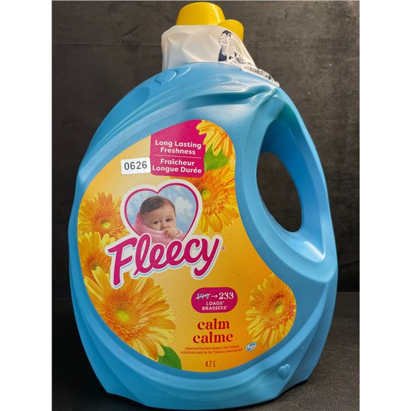 Fleecy Calm Concentrated Liquid Fabric Softener (4.7L Large Jug) - 233 Loads - New