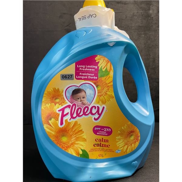 Fleecy Calm Concentrated Liquid Fabric Softener (4.7L Large Jug) - 233 Loads - New