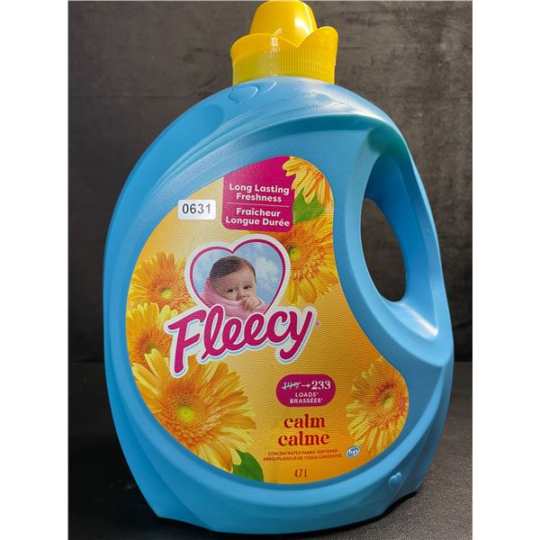 Fleecy Calm Concentrated Liquid Fabric Softener (4.7L Large Jug) - 233 Loads - New