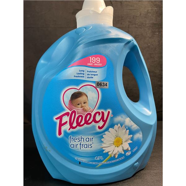 Fleecy Fresh Air Concentrated Liquid Fabric Softener (4.7L Large Jug) - 199 Loads - New