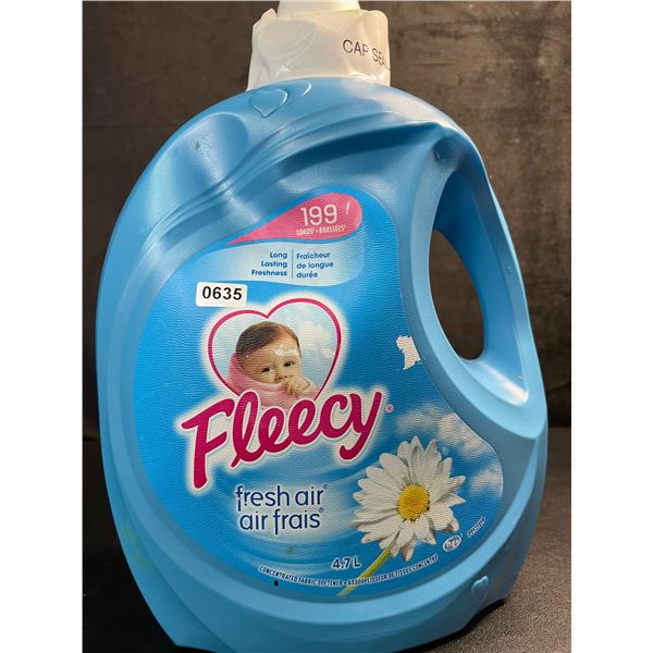 Fleecy Fresh Air Concentrated Liquid Fabric Softener (4.7L Large Jug) - 199 Loads - New