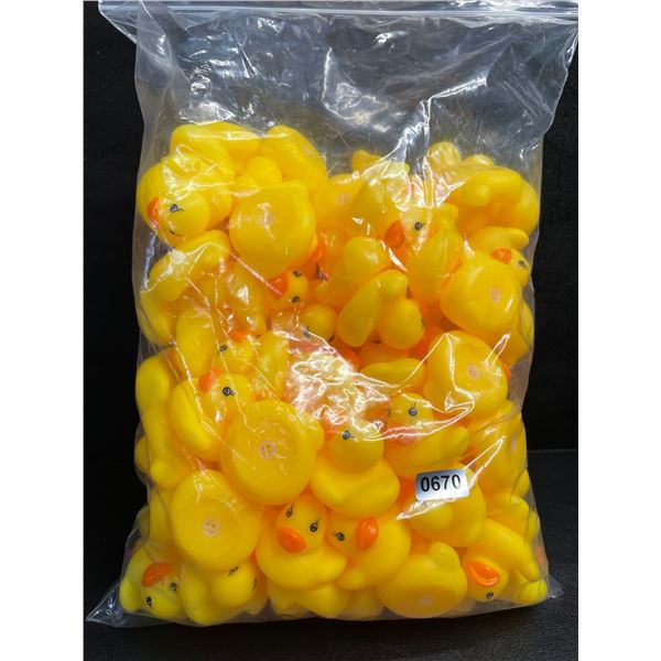 100-Pack of Mini Rubber Toy Ducks - Great for Bath Time! - New