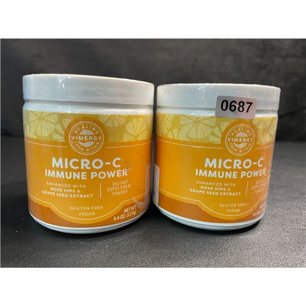 2 Vimergy Micro-C Immune Powders/Dietary Supplement Powders (125g Each) - New