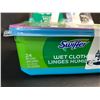 Image 2 : 2 Packs of Swiffer Wet Cloths - 24-Pack Lavender Febreze Scent + 20 Pack of Unstoppables Fresh Scent