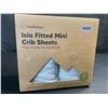 Image 1 : 2-Pack of Keababies Isla Fitted Mini Crib Sheets - Fits Standard Playpen Mattresses (26" x 38") New