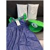 Image 1 : 3 Girls Luigi Costumes - Dress & Hat Included in Each - Brand New