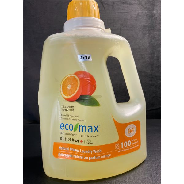 Eco-Max Natural Orange Laundry Wash (3L/100 Loads) Powerful & Plant-Based - New
