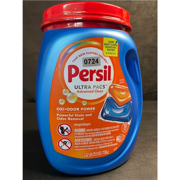 Persil Ultra Pacs Oxi+Odor Powerful Stain/Odor Removal Laundry Detergent Pods - 1.62lb Tub - New
