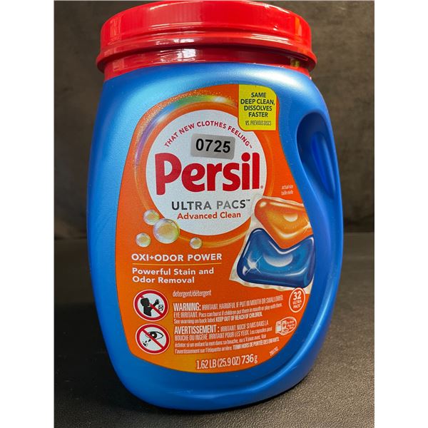 Persil Ultra Pacs Oxi+Odor Powerful Stain/Odor Removal Laundry Detergent Pods - 1.62lb Tub - New