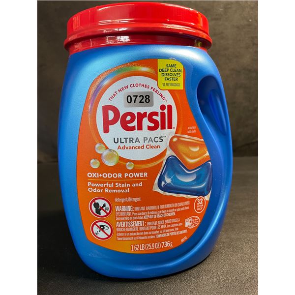 Persil Ultra Pacs Oxi+Odor Powerful Stain/Odor Removal Laundry Detergent Pods - 1.62lb Tub - New