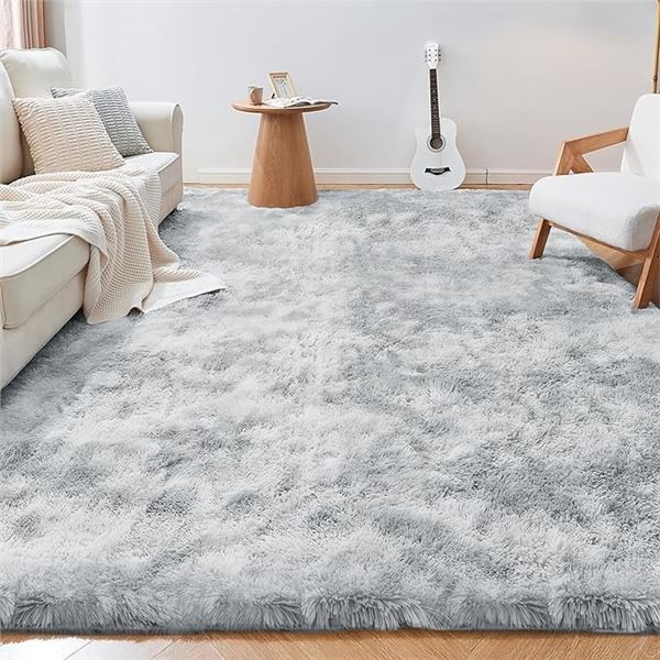 Oppodream Large 6FT x 9FT Fuzzy Soft Area Rug for Living Room - Light Grey - Brand New!
