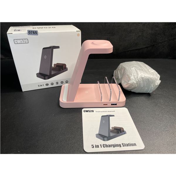 1 5-in-1 Charging Station - Pink - Brand New