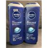 Image 1 : 2 Nivea Men Coolkick 3-in-1 Body, Face & Hair Shower Gels (500ml) 24H Fresh Scent - New