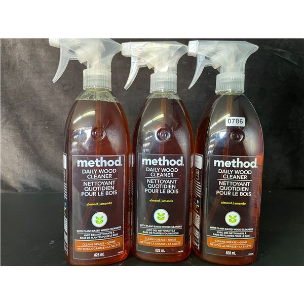 3 Method Daily Wood Cleaners (828ml) Almond Scent; Plant-Based Wood Cleaners - New