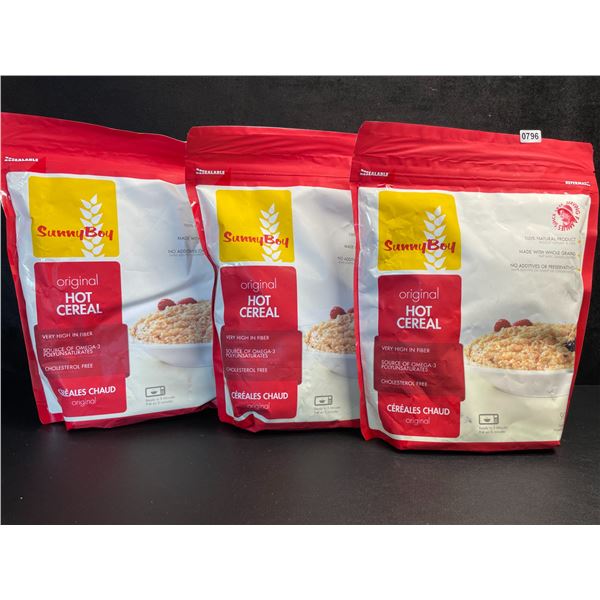 3 SunnyBoy Original Hot Cereal - High in Fiber - 907g Each - New (BB: 21/OCT/2025)