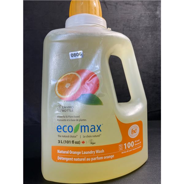 Eco-Max Natural Orange Laundry Wash (3L/100 Loads) Powerful & Plant-Based - New