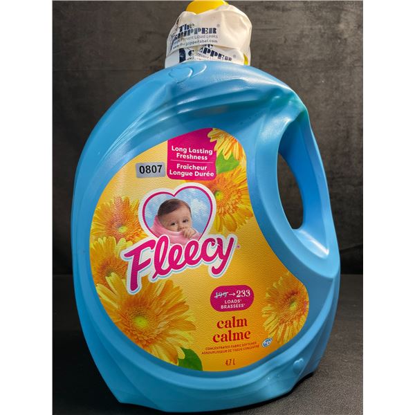 Fleecy Calm Concentrated Liquid Fabric Softener (4.7L Large Jug) - 233 Loads - New